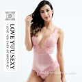 Sexy rosa spitzen hoher hip fantastischer bodysuit